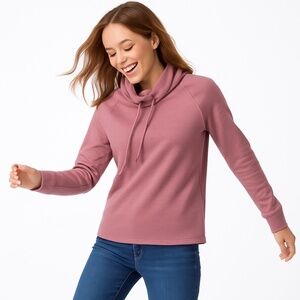NWT 32 Degrees HEAT Funnel Neck Sweatshirt – Size Small – Ballerina Pink - 192S